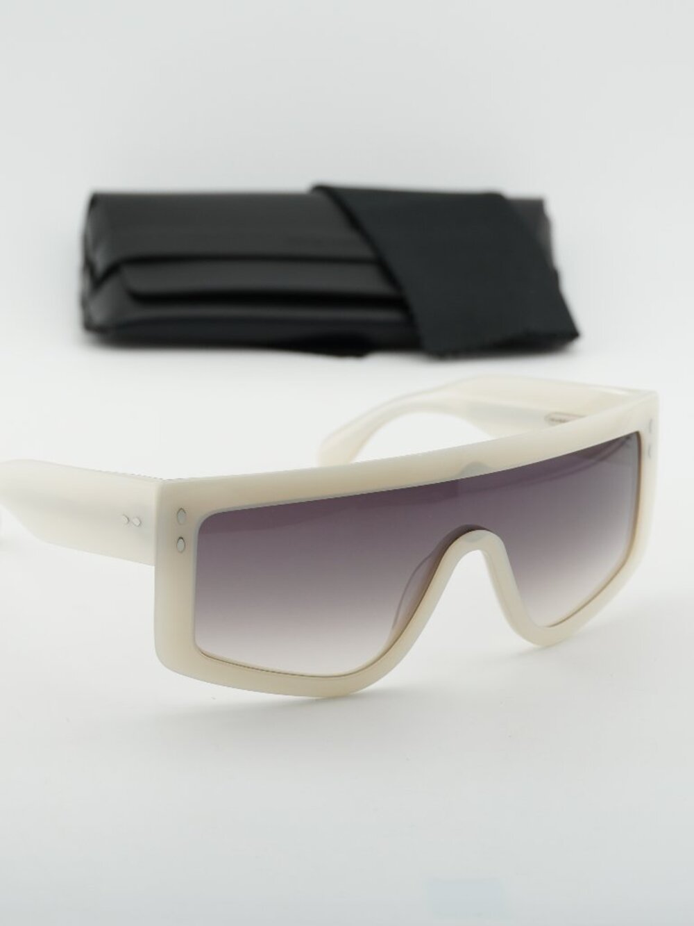 Isabel Marant IM 0155/S 07AP 9O Shield Sunglasses - White/Smoke